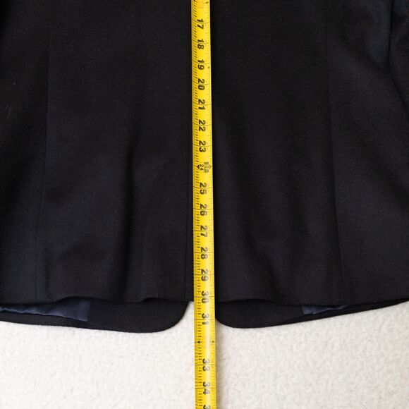 L.L. Bean Wool Cashmere Blend Lined Button Front Black Blazer Women's Sz 16R - Picture 14 of 14